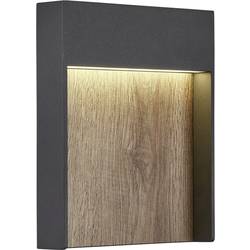 SLV FLATT 1002953 venkovní nástěnné osvětlení LED pevně vestavěné LED antracitová, hnědá