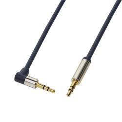 LogiLink CA11100 jack audio kabel 1.00 m tmavě modrá (matná) 90° zatočeno nahoru