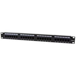LogiLink NP0004 24 portů patch panel 483 mm (19) CAT 6 1 U černá