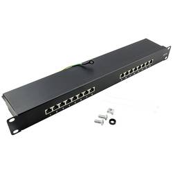 LogiLink NP0057 16 portů patch panel 483 mm (19) CAT 6 1 U černá