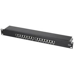 LogiLink NP0076 16 portů patch panel 483 mm (19) CAT 6A 1 U černá