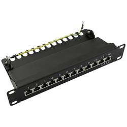 LogiLink NP0046 12 portů patch panel 254 mm (10) CAT 6 1 U černá