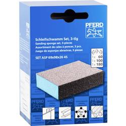PFERD 44698010 Sada PFERD voděodolné brusné houbičky 69x98x26 mm A60, A100, A180, 4 ks pro univerzální použití 1 ks