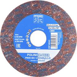 PFERD TOOLS 47700211 Kolo PFERD POLINOX s lisovanou skelnou vatou PNER Ø 125 x 6 mm, otvor Ø 22,2 mm, středně tvrdý a hrubý pro povrch 125 mm 5 ks