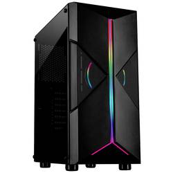 Inter-Tech IT-3306 Cavy Midi - RGB midi tower herní pouzdro černá boční okno, prachový filtr, integrované osvětlení