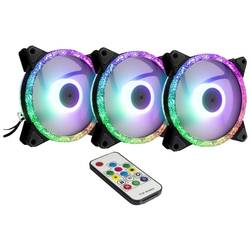 Inter-Tech Argus RS07 PC větrák s krytem černá (š x v x h) 120 x 120 x 25 mm vč. dálkového ovládání, včetně LED osvětlení