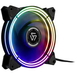 Inter-Tech ALSEYE Halo 3.0 PC větrák s krytem černá (š x v x h) 120 x 120 x 25 mm včetně LED osvětlení