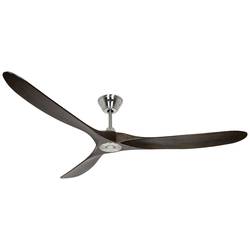 CasaFan ECO GENUINO 180 BN-NB stropní ventilátor 30 W (Ø x v) 1800 mm x 290 mm chrom s dálkovým ovládáním, vhodný i pro zimní provoz
