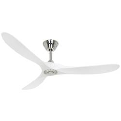 CasaFan ECO GENUINO 152 BN-MW stropní ventilátor 16.6 W (Ø x v) 1520 mm x 285 mm chrom s dálkovým ovládáním, vhodný i pro zimní provoz