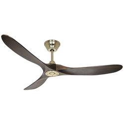 CasaFan ECO GENUINO 152 MG-NB stropní ventilátor 16.6 W (Ø x v) 1520 mm x 285 mm mosaz s dálkovým ovládáním, vhodný i pro zimní provoz