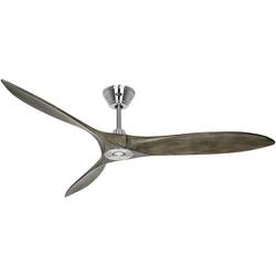 CasaFan ECO AIRSCREW 152 BN-GW stropní ventilátor 28 W (Ø x v) 1520 mm x 275 mm chrom s dálkovým ovládáním, vhodný i pro zimní provoz
