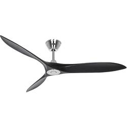 CasaFan ECO AIRSCREW 152 BN-MS stropní ventilátor 28 W (Ø x v) 1520 mm x 275 mm chrom s dálkovým ovládáním, vhodný i pro zimní provoz
