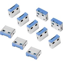 LogiLink zámek portu USB USB PORT LOCK sada 10 ks stříbrná, modrá bez klíče AU0046