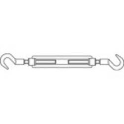 TOOLCRAFT 136622 napínák hák-hák M16 ocel galvanizováno zinkem DIN 1480 1 ks