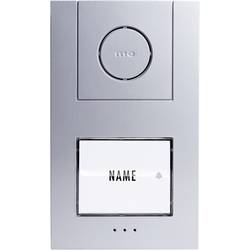 m-e modern-electronics VISTUS AD ALU 410 kabelový domovní telefon venkovní jednotka, pro 1 rodinu, stříbrná, bílá, 41004