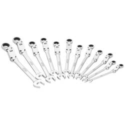 Vigor V6752/12 V6752/12 kloubový očkoplochý ráčnový klíč Délka klíče (cm) (jen pro nadpis) 8 - 19 mm