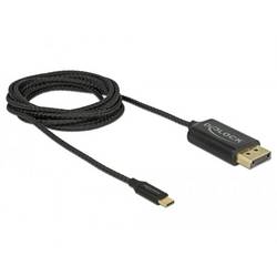 Delock DisplayPort / USB kabel USB-C ® zástrčka, Konektor DisplayPort 2 m černá 83710 pozlacené kontakty, 4K UHD Kabel USB-C
