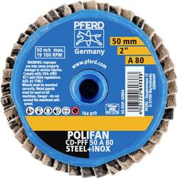PFERD TOOLS 42719108 CD PFF 50 A 80 vějířovitý brusný kotouč Průměr 50 mm Zrnitost 80 bronz, titan, Slitina titanu, měď, mosaz, nerezová ocel, Šedá / tvárná