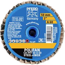 PFERD TOOLS 42719106 CD PFF 50 A 60 vějířovitý brusný kotouč Průměr 50 mm Zrnitost 60 bronz, titan, Slitina titanu, měď, mosaz, nerezová ocel, Šedá / tvárná