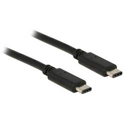 Delock Kabel USB-C USB 2.0 USB-C ® zástrčka, USB-C ® zástrčka 1.00 m černá 83673