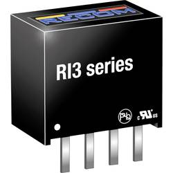 RECOM RI3-0512S DC/DC měnič napětí do DPS 250 mA 3 W Počet výstupů: 1 x Obsah 1 ks