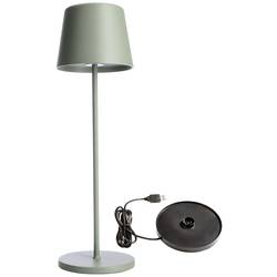 Deko Light 620195 Canis Akumulátorová stolní LED lampa 3.5 W teplá bílá šedozelená