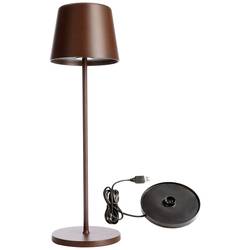Deko Light 620198 Canis Akumulátorová stolní LED lampa 3.5 W teplá bílá rezavá