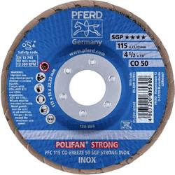 PFERD TOOLS 67789115 PFC 115 CO-FREEZE 50 SGP STRONG INOX vějířovitý brusný kotouč Průměr 115 mm Ø otvoru 22.23 mm Zrnitost 50 Slitina na bázi kobaltu, Slitina