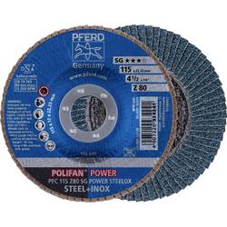 PFERD TOOLS 67788116 PFC 115 Z 80 SG POWER STEELOX vějířovitý brusný kotouč Průměr 115 mm Ø otvoru 22.23 mm Zrnitost 80 nerezová ocel, ocel 10 ks
