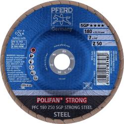 PFERD TOOLS 67788180 PFC 180 Z 50 SGP STRONG STEEL vějířový brusný kotouč Průměr 180 mm Ø otvoru 22.23 mm Zrnitost 50 ocel 10 ks