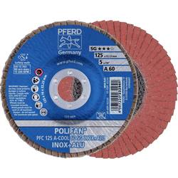 PFERD TOOLS 67756125 PFC 125 A-COOL 60 SG INOX+ALU vějířovitý brusný kotouč Průměr 125 mm Ø otvoru 22.23 mm hliník, neželezné kovy, nerezová ocel 10 ks