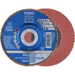 PFERD TOOLS 67754125 PFC 125 A-COOL 40 SG INOX+ALU vějířovitý brusný kotouč Průměr 125 mm Ø otvoru 22.23 mm hliník, neželezné kovy, nerezová ocel 10 ks