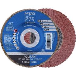 PFERD TOOLS 67708115 PFC 115 A 80 SG STEELOX vějířovitý brusný kotouč Průměr 115 mm Ø otvoru 22.23 mm Zrnitost 80 nerezová ocel, ocel 10 ks