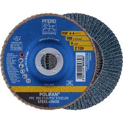 PFERD TOOLS 67769100 PFC 100 Z 120 PSF STEELOX/16,0 vějířovitý brusný kotouč Průměr 100 mm Ø otvoru 16 mm nerezová ocel, ocel 10 ks