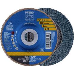 PFERD TOOLS 67768100 PFC 100 Z 80 PSF STEELOX/16,0 vějířovitý brusný kotouč Průměr 100 mm Ø otvoru 16 mm nerezová ocel, ocel 10 ks