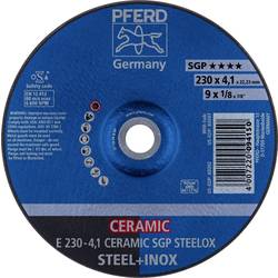 PFERD TOOLS 62100230 E 230-4,1 CERAMIC SGP STEELOX brusný kotouč lomený Průměr 230 mm Ø otvoru 22.23 mm nerezová ocel, ocel 10 ks