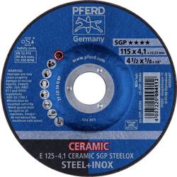 PFERD TOOLS 62100125 E 125-4,1 CERAMIC SGP STEELOX brusný kotouč lomený Průměr 125 mm Ø otvoru 22.23 mm nerezová ocel, ocel 10 ks