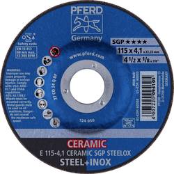 PFERD TOOLS 62100115 E 115-4,1 CERAMIC SGP STEELOX brusný kotouč lomený Průměr 115 mm Ø otvoru 22.23 mm nerezová ocel, ocel 10 ks