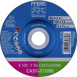 PFERD TOOLS 62912725 E 125-7 SG CAST+STONE brusný kotouč lomený Průměr 125 mm Ø otvoru 22.23 mm Slitina hliníku, litina , Litá kůže, beton, titan 10 ks
