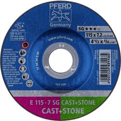 PFERD TOOLS 62911625 E 115-7 SG CAST+STONE brusný kotouč lomený Průměr 115 mm Ø otvoru 22.23 mm Slitina hliníku, litina , Litá kůže, beton, titan 10 ks