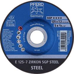 PFERD TOOLS 62212737 E 125-7 ZIRKON SGP STEEL brusný kotouč lomený Průměr 125 mm Ø otvoru 22.23 mm ocel 10 ks