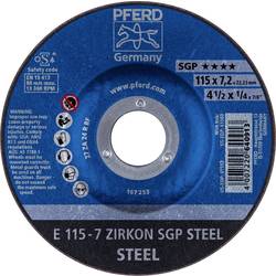 PFERD TOOLS 62211737 E 115-7 ZIRKON SGP STEEL brusný kotouč lomený Průměr 115 mm Ø otvoru 22.23 mm ocel 10 ks