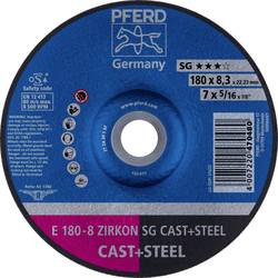 PFERD 62217837 E 180-8 ZIRKON SG CAST+STEEL brusný kotouč lomený Průměr 180 mm Ø otvoru 22.23 mm Šedá / tvárná litina, ocel, ocelový odlitek 10 ks