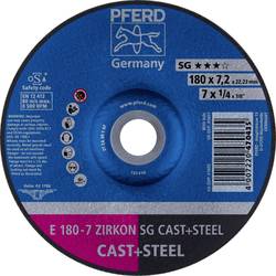 PFERD 62217628 E 180-7 ZIRKON SG CAST+STEEL brusný kotouč lomený Průměr 180 mm Ø otvoru 22.23 mm Šedá / tvárná litina, ocel, ocelový odlitek 10 ks