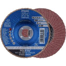 PFERD TOOLS 67608100 PFF 100 A 80 SG STEELOX/16,0 vějířovitý brusný kotouč Průměr 100 mm Ø otvoru 16 mm Zrnitost 80 nerezová ocel, ocel 10 ks