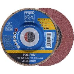 PFERD TOOLS 67648125 PFF 125 A 80 PSF STEELOX vějířovitý brusný kotouč Průměr 125 mm Ø otvoru 22.23 mm Zrnitost 80 nerezová ocel, ocel 10 ks