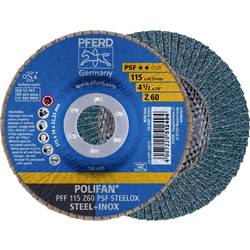 PFERD TOOLS 67666115 PFF 115 Z 60 PSF STEELOX vějířovitý brusný kotouč Průměr 115 mm Ø otvoru 22.23 mm nerezová ocel, ocel 10 ks