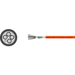 Helukabel TOPSERV® 112 707224 servo kabel 4 G 4 mm² + 2 x 1 mm², 100 m, oranžová