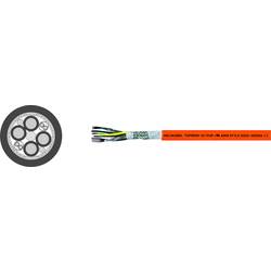 Helukabel TOPSERV® 121 75978 servo kabel 4 G 16 mm² + 4 x 1.50 mm², 100 m, oranžová
