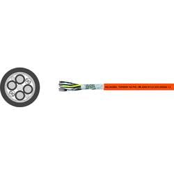HELU TOPSERV® 119 707295 servo kabel 4 G 10 mm² + 2 x 1 mm², 100 m, oranžová